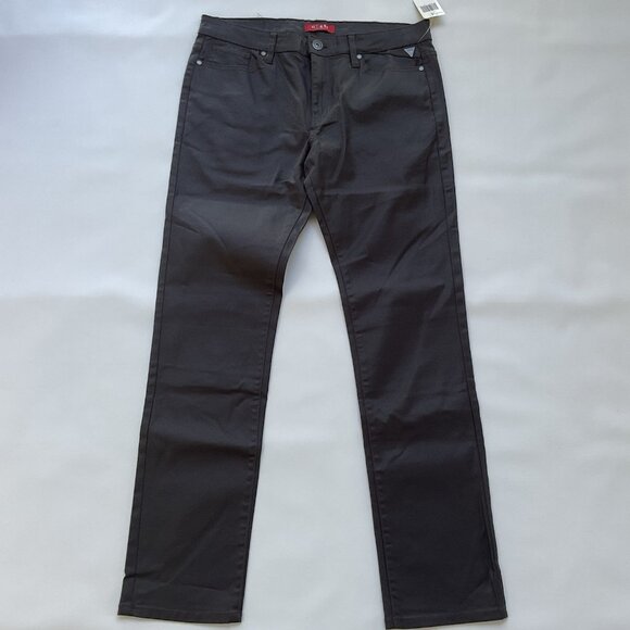 Guess Men's Brown Coated Slim Straight Jeans Size 33X32 - Picture 2 of 11